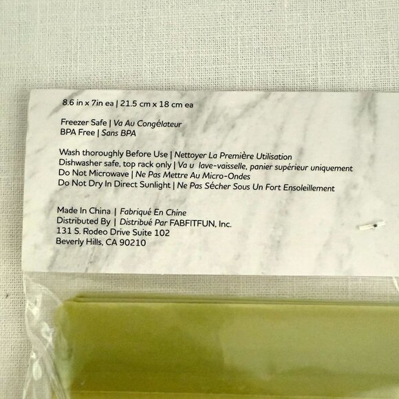 Reusable Lunch Sandwich Bags Set Of 3 Lemon Print BPA Free Dishwasher Safe 8x7in - Picture 5 of 9